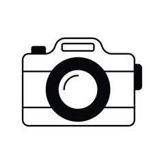 photo camera icon with white background vector stock illustration