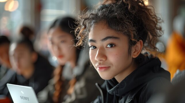 A group of students engaged in a coding bootcamp, learning the skills needed for future tech careers