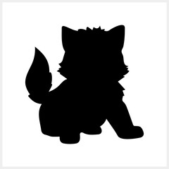 Doodle dog isolated. Cartoon vector stock illustration. EPS 10
