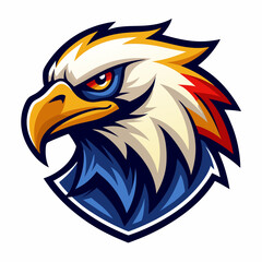 Obraz premium eagle logo design | eagle mascot logo design vector illustration| eagle esport logo