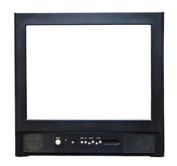 black television on isolated background