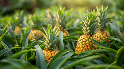 Obraz premium Fresh Pineapple, healthy fruit