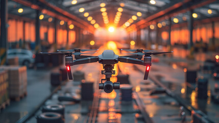 Automated drone fleet managing city logistics