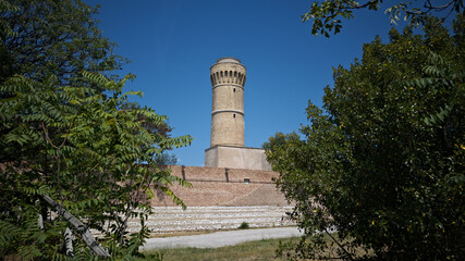 Fototapeta premium Faro ottocentesco nel parco del Cardeto in Ancona