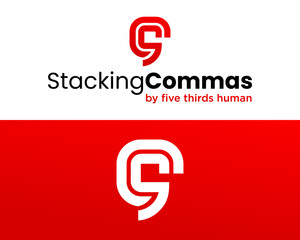 Logo design about letter S monogram and comma.