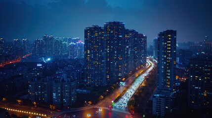 Fototapeta premium Development of smart cities managed with advanced technology,