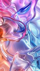 Wavy Glass Shapes Background. Abstract background.