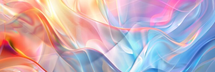 Naklejka premium Wavy Glass Shapes Background. Abstract background.