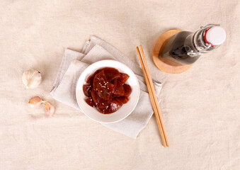Fototapeta premium Korean Healthy Food. Fresh Ingredients.