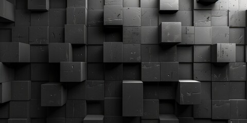 Black and White Cube Pattern