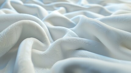 Luxurious White Fleece Fabric with Organic Silhouette and Luminous Quality