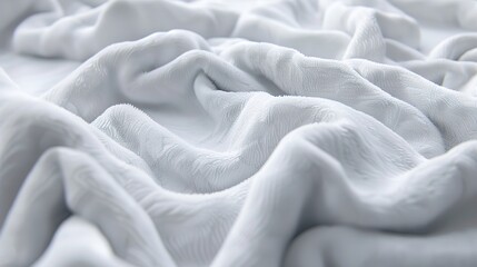 Obraz premium Luxurious White Fleece Fabric with Organic Silhouette and Luminous Quality
