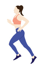 뛰는 여성