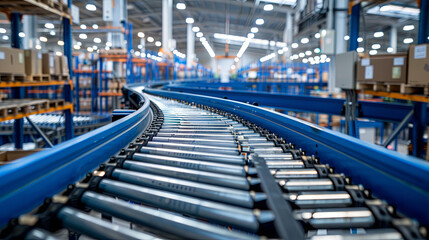 Modern automated warehouse conveyor system