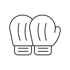 boxing gloves icon with white background vector stock illustration