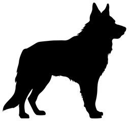  black silhouette of a dog without background