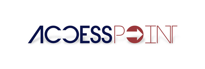 Parola ACCESS POINT  con sfondo colorato gradiente