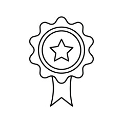 badge icon with white background vector stock illustration