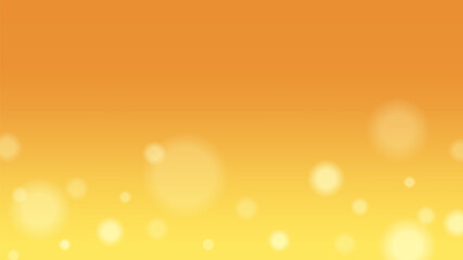Autumn background with bokeh nature light on orange yellow gradient. Defocused sunlight effect with copy space. Vector illustration