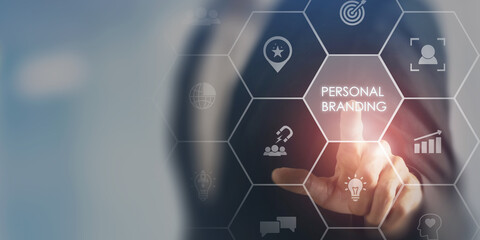 Personal branding concept. Creating and promoting a unique identity, image and reputation....