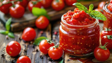 Organic condiment made from cherry tomatoes