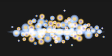 Christmas colorful shining bokeh magic lights festive atmosphere vector background..