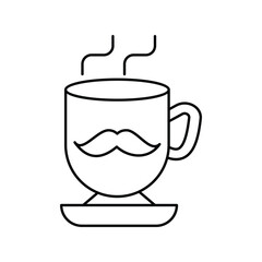 father's day icon with white background vector stock illustration