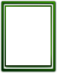 Rectangle colored frame, green border line, transparent background