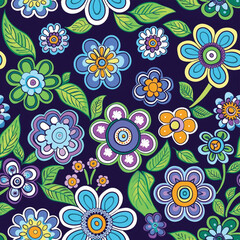 Hand-drawn Floral Pattern Vector | Seamless Flower Ornament Design | Perfect for Wrapping Paper, Wallpaper, Fabric Print