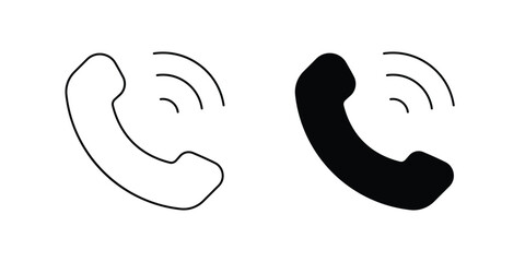 phone call icon with white background vector stock illustration