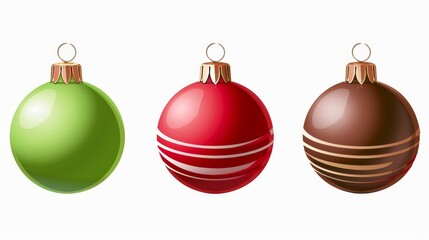 Colorful Christmas Ornaments, Generative AI