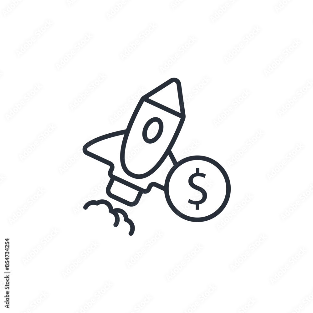Poster startup icon. vector.editable stroke.linear style sign for use web design,logo.symbol illustration.