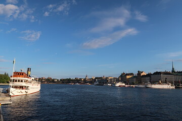 Fototapeta premium Evening walk in Stockholm in the summer