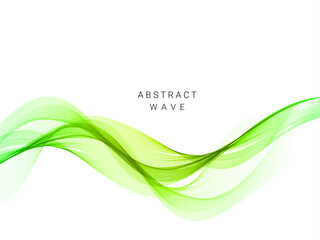 Smooth stylish abstract green wave background