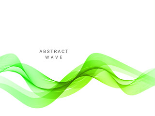Smooth stylish abstract green wave background