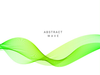 Smooth stylish abstract green wave background