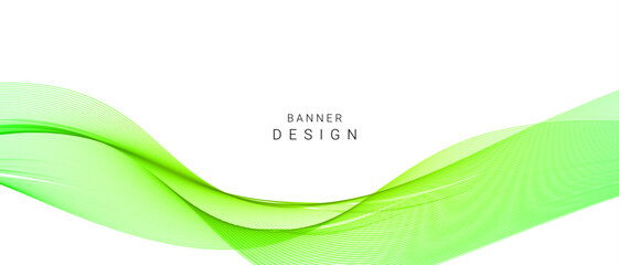 Abstract stylish green wave background