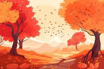 Golden Fall Landscape