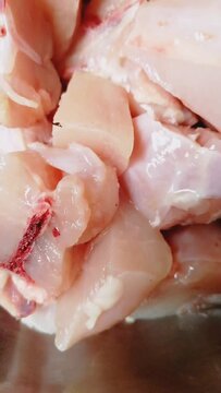 Bresse chicken meat is the most testier in the world. Different parts of chicken ready to cook delicious and famous recipe like peri-peri, butter chicken, fried, Pollo al acuyo, Karaage, Ayam goreng