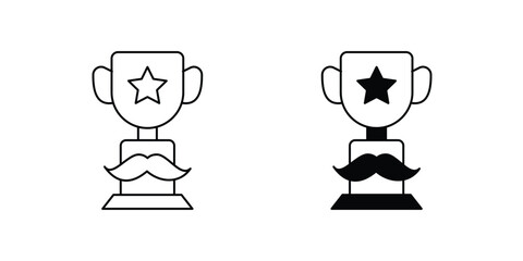 trophy icon with white background vector stock illustration