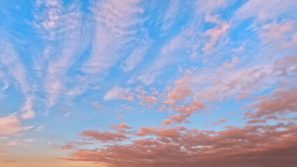 cute sunrise goldish clouds on the sky bg - photo of nature