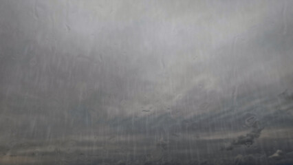 downpour on sky with clouds - nice weather backdrop - photo of nature