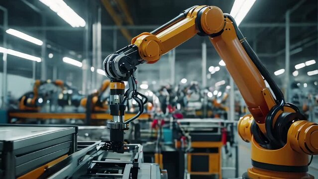 Efficient Automation: Inside a Factory's Automated Production Line. Generated with Ai
