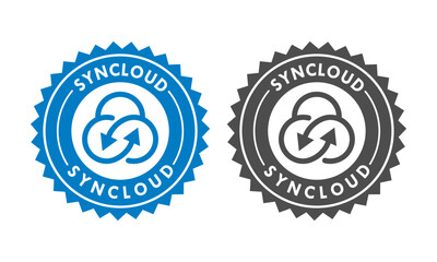 Synchronize cloud vector logo template. This design use cloud symbol. Suitable for internet.