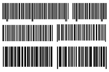 Fake Barcode set vector illustration.