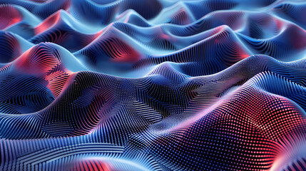 Fototapeta premium 3D rendering gradient background with wavy surface pattern