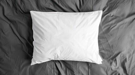 a bed with white sheets and pillows, emphasizing its disheveled state against a plain white background.
