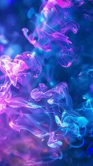 Fototapeta premium Trendy creative advertising background for social media for digital agency, in blue and purple colours. Generative AI