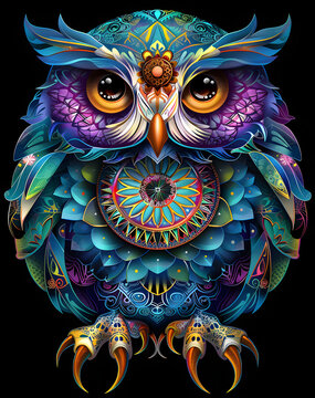 owl illustration wallpaper