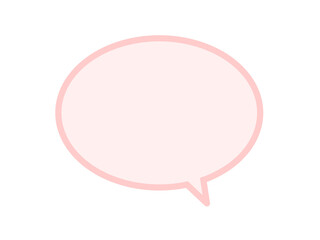 Fototapeta premium 漫画のピンクの線で描かれた楕円形吹き出し